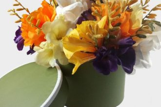 Wiosna w oliwkowym flower-boxie